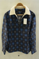 2016 A/W NUMBER (N)INE BOA PULLOVER  SHIRTS_FLANNEL OMBRE CHECK BLUE