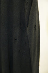 2016 A/W NUMBER (N)INE CREW NECK SWEATER_DAMAGE BLACK