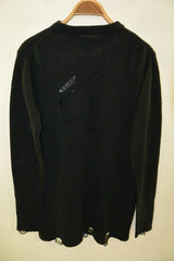2016 A/W NUMBER (N)INE CREW NECK SWEATER_DAMAGE BLACK
