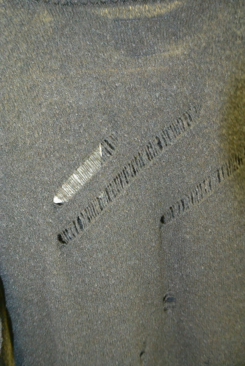 2016 A/W NUMBER (N)INE CREW NECK SWEATER_DAMAGE BLACK
