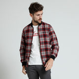 2016 A/W MARBLES WOOL CHECK BOMBER SHIRT BLACK