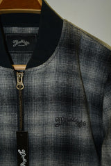 2016 A/W MARBLES WOOL CHECK BOMBER SHIRT BLACK