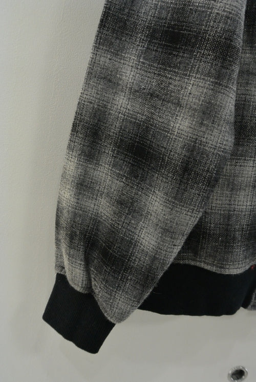 2016 A/W MARBLES WOOL CHECK BOMBER SHIRT BLACK
