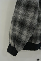 2016 A/W MARBLES WOOL CHECK BOMBER SHIRT BLACK