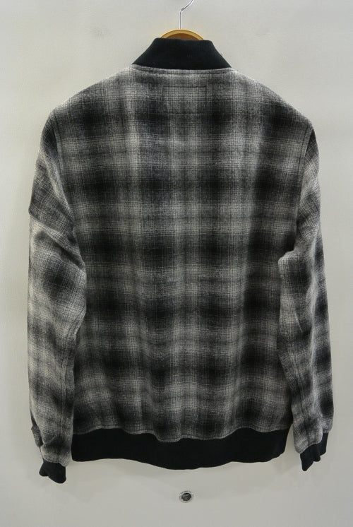 2016 A/W MARBLES WOOL CHECK BOMBER SHIRT BLACK
