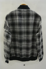 2016 A/W MARBLES WOOL CHECK BOMBER SHIRT BLACK