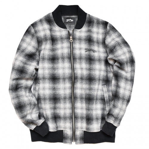 2016 A/W MARBLES WOOL CHECK BOMBER SHIRT BLACK