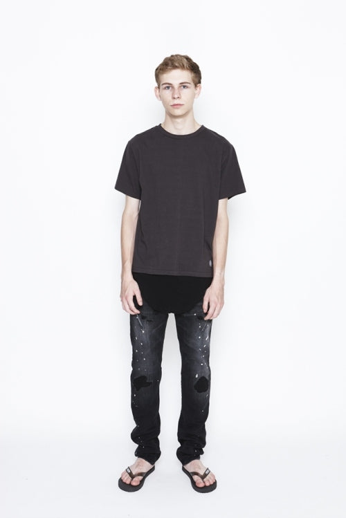 2016 S/S NUMBER (N)INE LAYERED T-SHIRTS/GARMENT DYE_TANK TOP C GRAYxBLACK