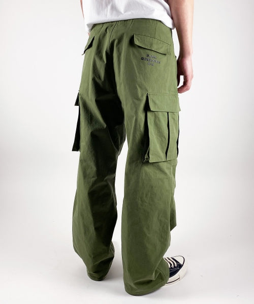 2021 A/W NUMBER (N)INE WIDE-LEG COTTON-NYLON RIPSTOP CARGO TROUSERS