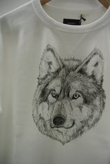 2014 A/W JAMA RICO URAGE PRINT SWEAT SHIRT WOLF WHITE