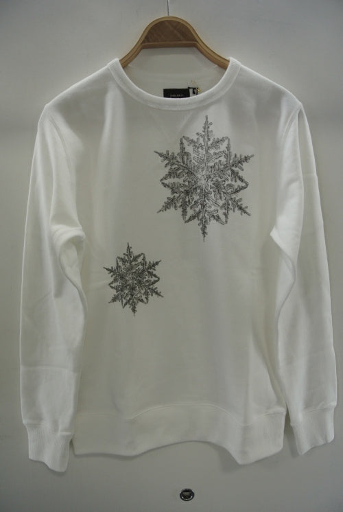2014 A/W JAMA RICO URAGE PRINT SWEAT SHIRT SNOW WHITE