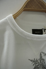 2014 A/W JAMA RICO URAGE PRINT SWEAT SHIRT SNOW WHITE