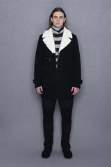 2015 A/W NUMBER (N)INE Border Turtle Neck_Wool OATMEALxC-GRAY