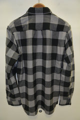 2015 A/W NUMBER (N)INE Fly Flont Shirts_Flannel Buffalo Check BLACKxGRAY