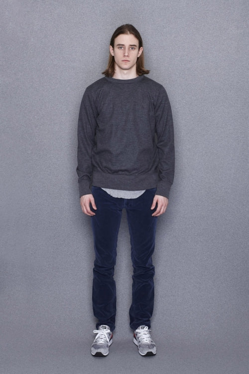 2015 A/W NUMBER (N)INE Crew Neck L/S_Wool C-GRAY