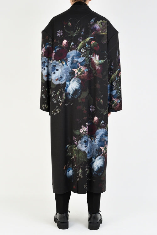 2019 A/W LAD MUSICIAN WOOL GABARDINE INKJET FLOWER