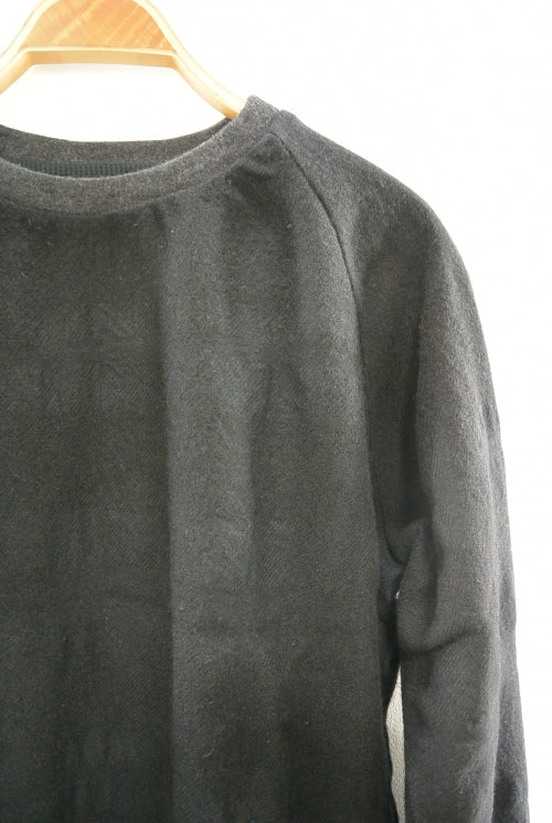 2015 A/W JAMA RICO Shadow Check Crew Neck Shirt BLACK
