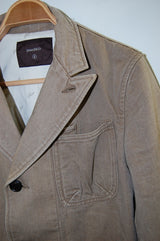 2013 A/W JAMA RICO ROPE DYE TWILL PEAKED RAPEL SHOP COAT BEIGE