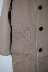 2013 A/W JAMA RICO ROPE DYE TWILL PEAKED RAPEL SHOP COAT BEIGE