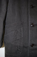 2013 A/W JAMA RICO ROPE DYE TWILL PEAKED RAPEL SHOP COAT CHARCOAL