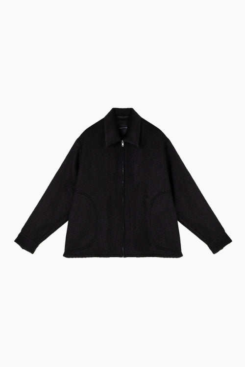 2025 A/W LAD MUSICIAN ALPAKA SHAGGY SHIRT BLOUSON