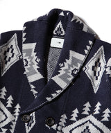 2017 A/W TMT NATIVE JACQUARD KNIT W-BREASTE CARDIGAN