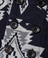 2017 A/W TMT NATIVE JACQUARD KNIT W-BREASTE CARDIGAN