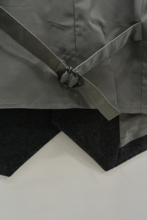 2016 A/W TMT FLANNEL TAILORED VEST CHARCOAL