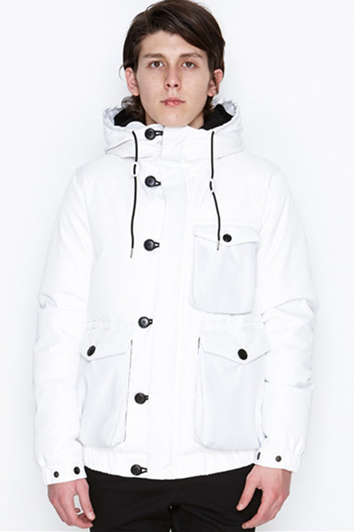 2016 A/W NUMBER (N)INE HOODED BOXPOCKET JACKET_DOWN WHITE
