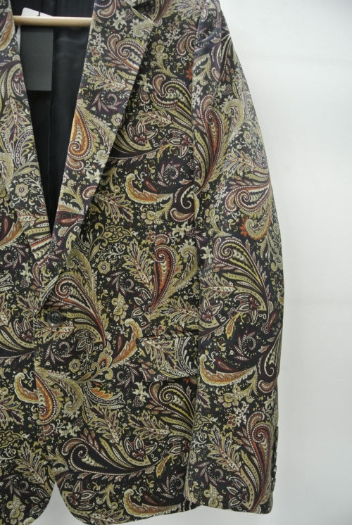 2014 A/W GalaabenD チノストレッチ ダークペイズリーprint 1BJK 07/NAVY×BORDEAUX