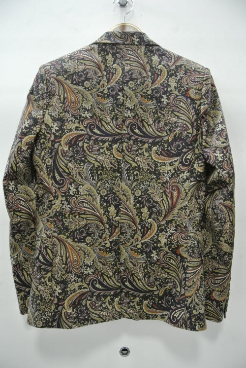 2014 A/W GalaabenD チノストレッチ ダークペイズリーprint 1BJK 07/NAVY×BORDEAUX