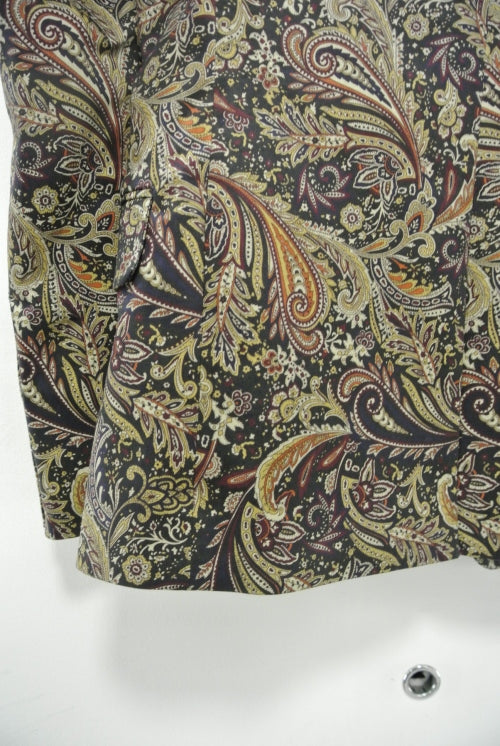 2014 A/W GalaabenD チノストレッチ ダークペイズリーprint 1BJK 07/NAVY×BORDEAUX