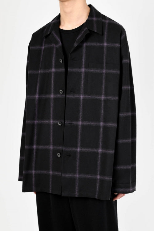 2023 A/W LAD MUSICIAN OMBRE CHECK PAJAMA SHIRT