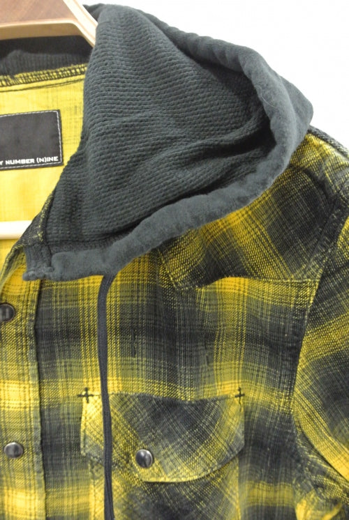 2014 A/W n(n) BY NUMBER (N)INE Food Western Shirts_Corduroyl Onbure Check YELLOW