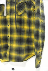 2014 A/W n(n) BY NUMBER (N)INE Food Western Shirts_Corduroyl Onbure Check YELLOW