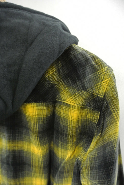 2014 A/W n(n) BY NUMBER (N)INE Food Western Shirts_Corduroyl Onbure Check YELLOW