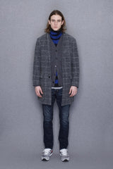 2015 A/W NUMBER (N)INE Chesterfield Coat_Window Pane NAVY 