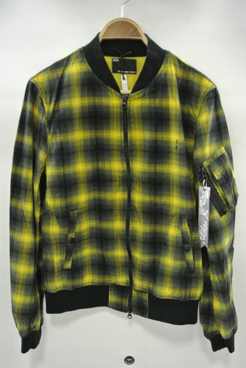 2014 A/W n(n) BY NUMBER (N)INE MA-1_Corduroyl Onbure Check YELLOW