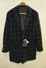 2015 A/W NUMBER (N)INE Chesterfield Coat_Window Pane NAVY 