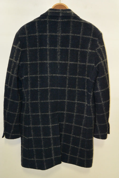 2015 A/W NUMBER (N)INE Chesterfield Coat_Window Pane NAVY 