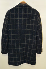 2015 A/W NUMBER (N)INE Chesterfield Coat_Window Pane NAVY 