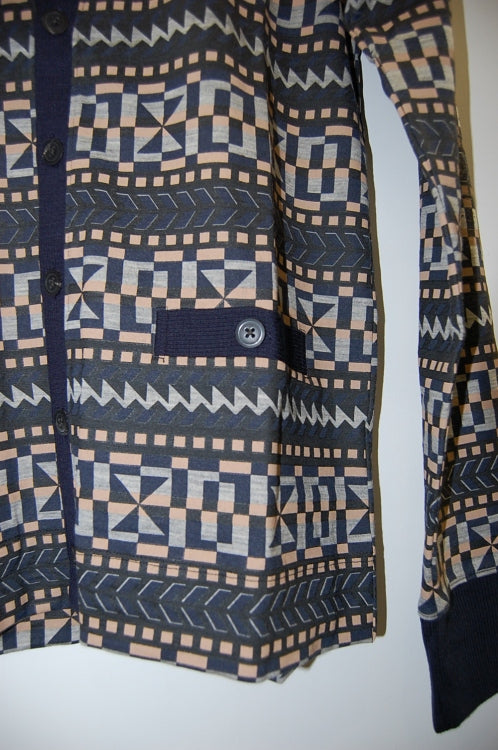 2013 A/W GalaabenD ウール天竺グラフィックボーダーprint CD NAVY MIX
