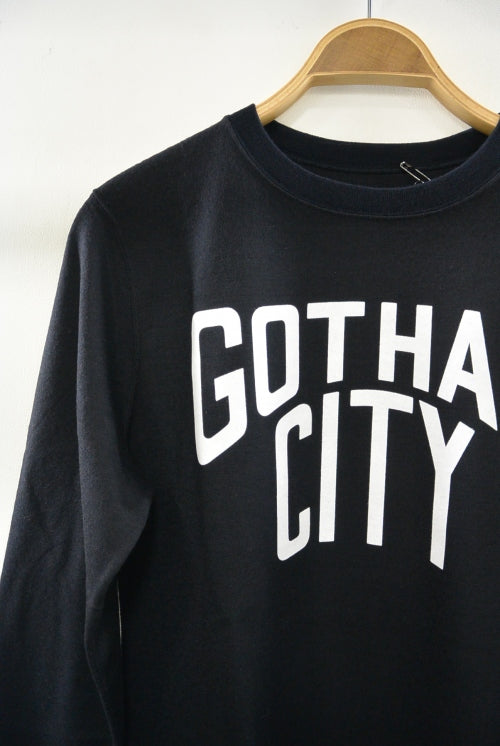 2015 A/W NUMBER (N)INE Crew Neck L/S_Wool(GOTHAM CITY) NAVY