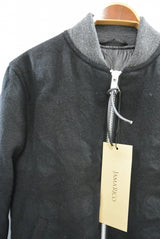 2015 A/W JAMA RICO Shadow Check Pudding Flight Jacket BLACK