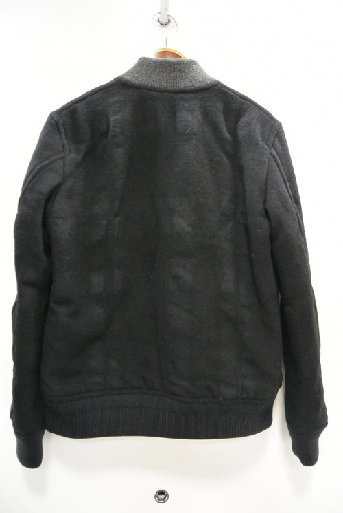 2015 A/W JAMA RICO Shadow Check Pudding Flight Jacket BLACK