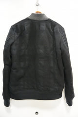 2015 A/W JAMA RICO Shadow Check Pudding Flight Jacket BLACK