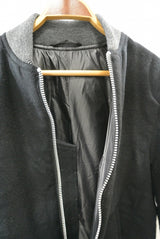2015 A/W JAMA RICO Shadow Check Pudding Flight Jacket BLACK