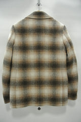 2014 A/W n(n) BY NUMBER (N)INE Pea Coat_Wool Check BROWN