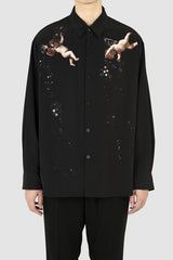 2021 A/W LAD MUSICIAN DECHIN INKJET ANGEL BIG SHIRT