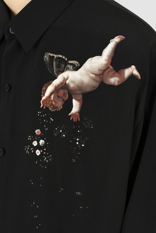2021 A/W LAD MUSICIAN DECHIN INKJET ANGEL BIG SHIRT